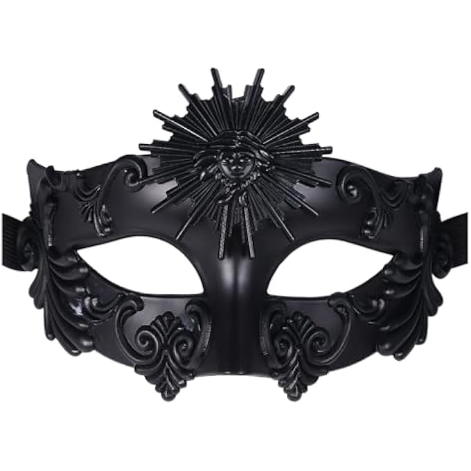 OIDEA HERREN MASKE VENEZIANISCHE HALBEMASKE: SONNENGOTT MASKERADE GRIECHISCHE RMISCHE AUGENMASKE STEAMPUNK KARNEVALSMASKE KOSTM KARNEVAL COSPLAY PARTY MASQUERADE FR MNNER - Image 1